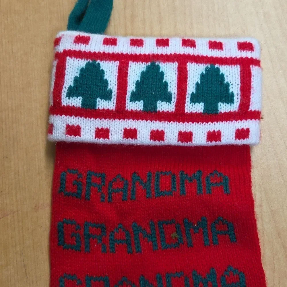 Kurt Adler Grandma Grandpa Knit Stockings Vintage 1983 Granny Gramps‎